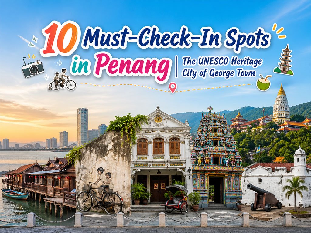 10 pontos de check-in em Penang
