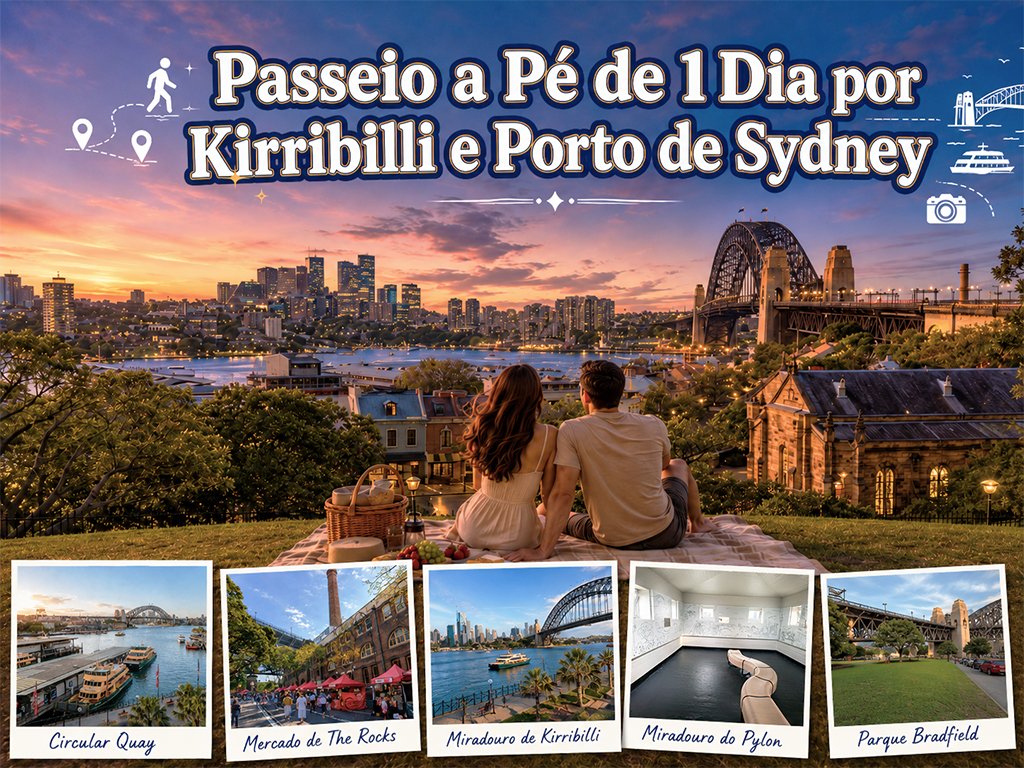1 dia a pé: Kirribilli & Porto de Sydney